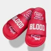 Herren Sandalen Blood In Blood Out Logo In Rot