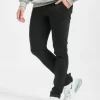 Denim Project Herren Chino Ponte Roma Plain In Schwarz