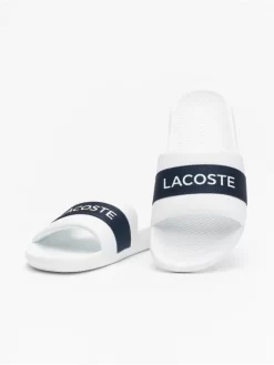 Lacoste Herren Sandalen Croco Slide 0721 1 CMA In Weiß