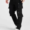 Herren Cargohose Loose Fit In Schwarz