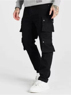 Herren Cargohose Loose Fit In Schwarz