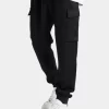 Herren Cargohose Exhibit Cuffed In Schwarz