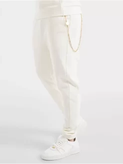 Herren Jogginghose Chain Panel Jogger In Weiß