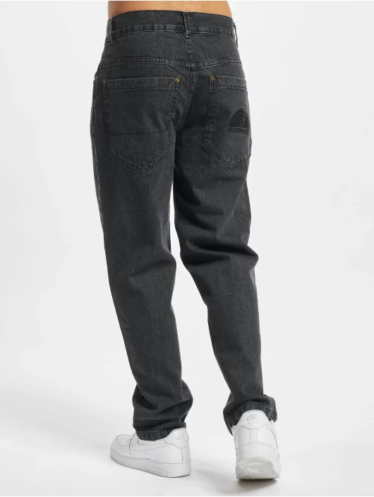 Southpole Herren Loose Fit Jeans 3D Embroidery In Schwarz 2 Southpole Herren Loose Fit Jeans 3D Embroidery In Schwarz – Bild 2