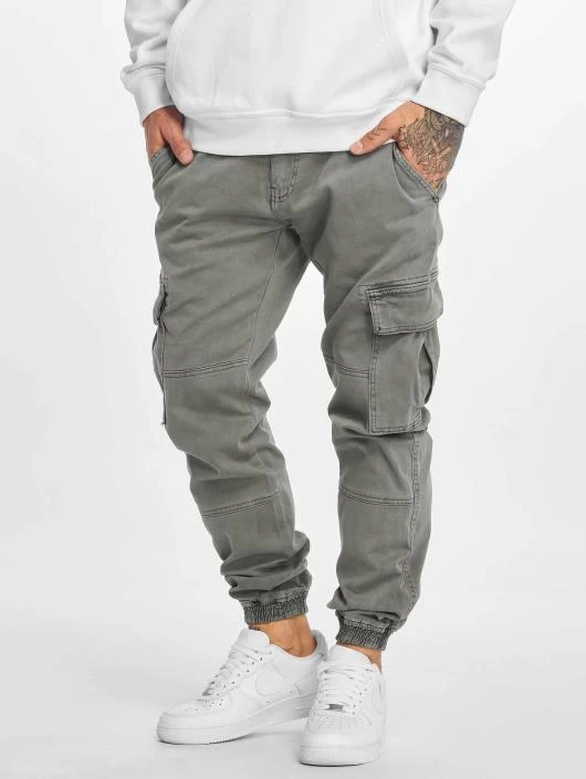 URBAN CLASSICS Herren Cargohose Washed Cargo Twill Jogging In Grau 1 URBAN CLASSICS Herren Cargohose Washed Cargo Twill Jogging In Grau
