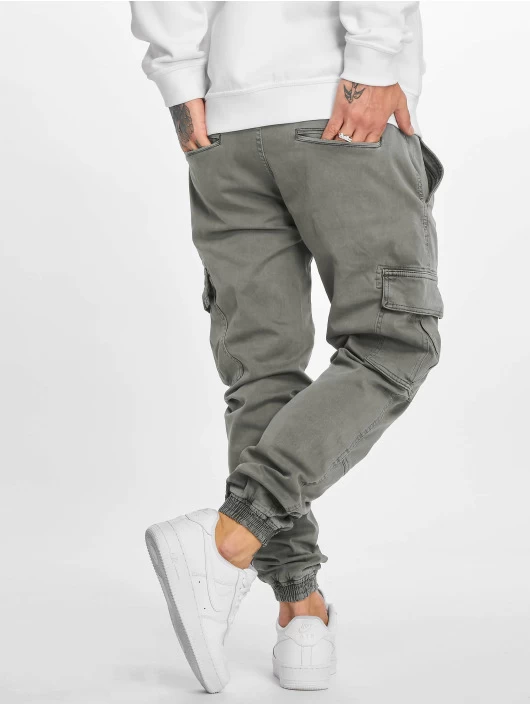 URBAN CLASSICS Herren Cargohose Washed Cargo Twill Jogging In Grau 2 URBAN CLASSICS Herren Cargohose Washed Cargo Twill Jogging In Grau – Bild 2