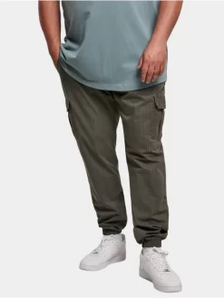 URBAN CLASSICS Herren Cargohose Aop Glencheck In Grau