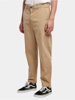 URBAN CLASSICS Herren Chino Cropped In Beige