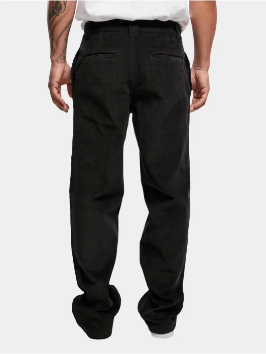 URBAN CLASSICS Herren Chino Corduroy Workwear In Schwarz 2 URBAN CLASSICS Herren Chino Corduroy Workwear In Schwarz – Bild 2