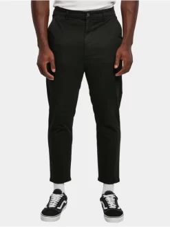 URBAN CLASSICS Herren Chino Cropped In Schwarz