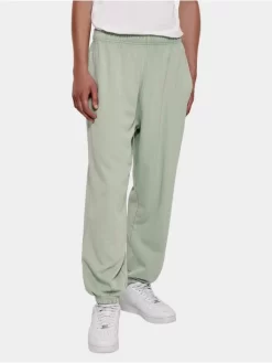 URBAN CLASSICS Herren Jogginghose Acid Wash In Grün