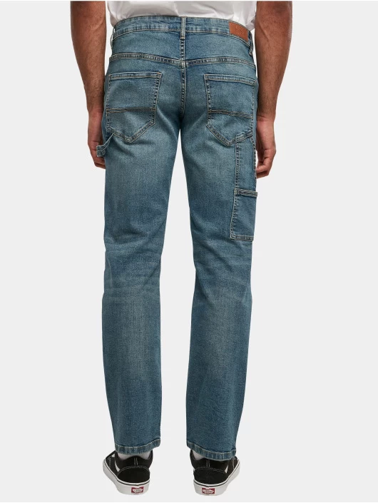 URBAN CLASSICS Herren Loose Fit Jeans Carpenter Back In Blau 2 URBAN CLASSICS Herren Loose Fit Jeans Carpenter Back In Blau – Bild 2