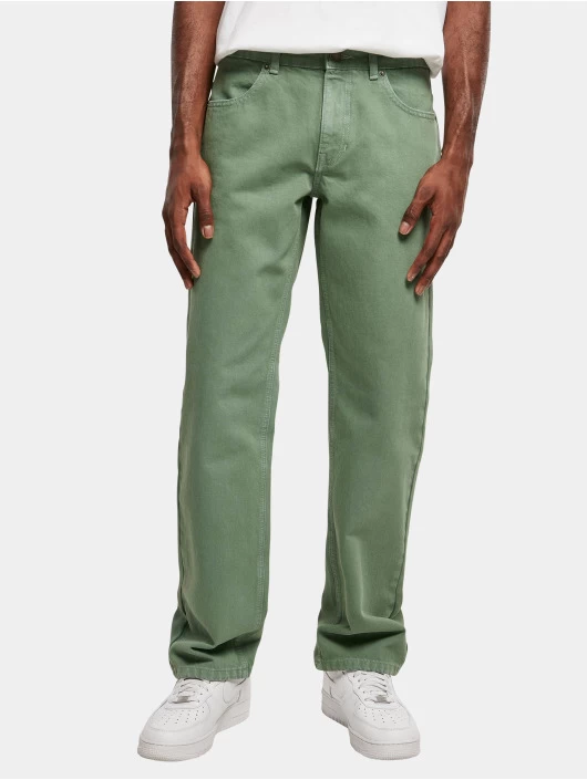 URBAN CLASSICS Herren Loose Fit Jeans Colored In Grün 1 URBAN CLASSICS Herren Loose Fit Jeans Colored In Grün