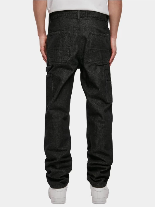 URBAN CLASSICS Herren Loose Fit Jeans Double Knee Loose Fit In Schwarz 2 URBAN CLASSICS Herren Loose Fit Jeans Double Knee Loose Fit In Schwarz – Bild 2