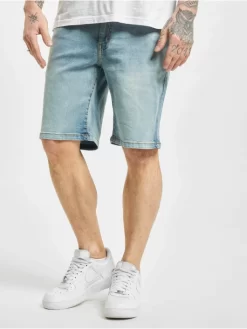 URBAN CLASSICS Herren Shorts Relaxed Fit Jean In Blau