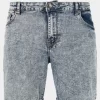 URBAN CLASSICS Herren Shorts 5 Pockets Slim Fit Denim In Blau