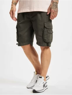 URBAN CLASSICS Herren Shorts Double Pocket In Grau