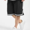 URBAN CLASSICS Herren Shorts Stripes Mesh In Schwarz