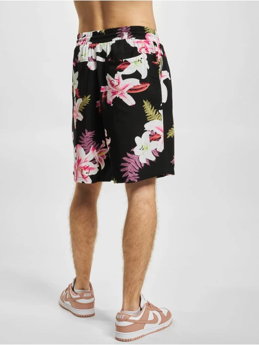 URBAN CLASSICS Herren Shorts Viscose Aop Resort In Schwarz 2 URBAN CLASSICS Herren Shorts Viscose Aop Resort In Schwarz – Bild 2