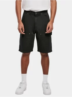 URBAN CLASSICS Herren Shorts Double Knee Carpenter In Schwarz