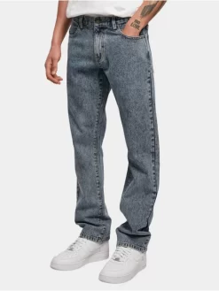 URBAN CLASSICS Herren Straight Fit Jeans Organic Straight Leg In Blau