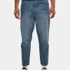 URBAN CLASSICS Herren Straight Fit Jeans Cropped Tapered In Blau
