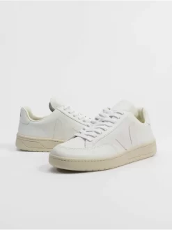 Veja Herren Sneaker V-12 Leather In Weiß