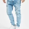Herren Antifit Keanu Bleach Heavy Used In Blau