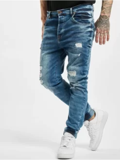 Herren Antifit Noah Acid Cuffed Denim In Blau