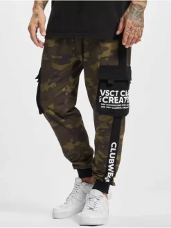 Herren Cargohose Norman Camo Logo Stripes In Camouflage