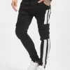 Herren Slim Fit Jeans Keanu Mega Stripe In Schwarz